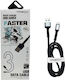 Treqa CA-8563 Braided USB 2.0 Cable USB-C Male - USB-A Silver 3m CA-8573-SBL