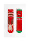 Admas Damen Weihnachtssocken RED 2Pack