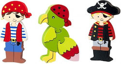 Ξύλινο Παιδικό Puzzle Σφηνώματα για 1+ Ετών 3pcs Kidslife