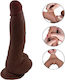 Passion Labs Ρεαλιστικό Dildo με Βεντούζα Καφέ 21.5cm