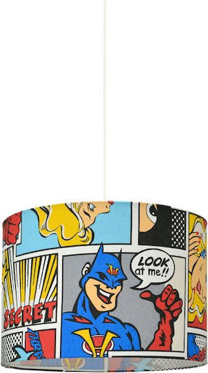 Veis Super Hero Einfaches Licht Kinderdeckenleuchte Deckenleuchte 60W mit Fassung E27 Mehrfarbig 35x25cm