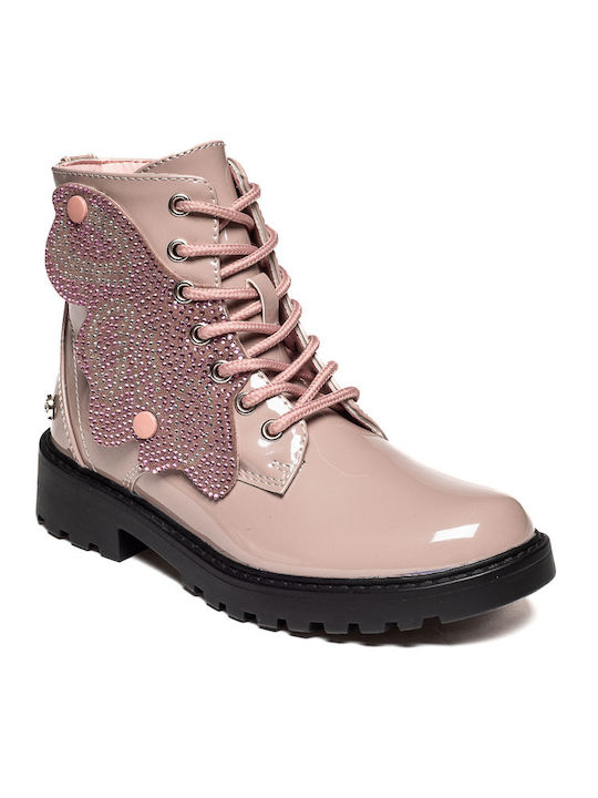 Marikelly Kids Military Boots Pink