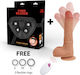 Cyber Silicock Harness με Dildo 20.9cm και Δόνηση στο χρώμα του δέρματος