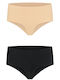Γυναικεία Slip 2Pack χωρίς Ραφές Μαύρα