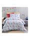 Palatex Duvet Cover Cotton Single 170x250 Joyce Dario Blue