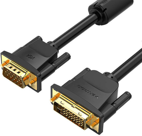 Vention Cablu DVI-D Masculin - VGA Masculin 5m Negru EACBJ