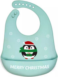 Matzik Mav Waterproof Bib Silicone with Button & Pocket Light Blue