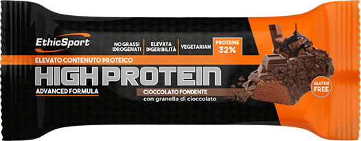 EthicSport High Protein Bar with 32% Protein & Flavor Chocolate 45gr