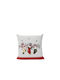 Ilis Home Коледна Декоративна Калъфка Квадратна Бял 45x45cm