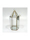 Floran Metallic Lantern Gold 16x26cm