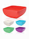 Viosarp Plastic Salad Bowl Multicolour 26x26x15cm