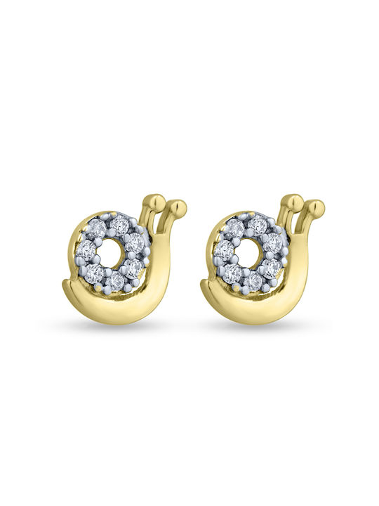 Earrings Hoops made of Gold 14K