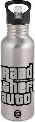 Koupakoupa Gta (grand Theft Auto) Kids Water Bottle Thermos Stainless Steel with Straw 600ml