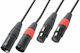 Power Dynamics XLR Cables 2 x XLR Male - 2 x XLR Female Black 3m CALIN371