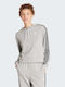 Adidas Essentials 3-stripes Women's Hooded Sweatshirt Gray