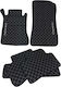 3Lines Set of Front and Rear Mats 5pcs for Mercedes-Benz C Class (W203) Black / White