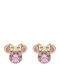 Disney Minnie Mouse Παιδικά Σκουλαρίκια Καρφωτά με Πέτρες από Χρυσό 9K