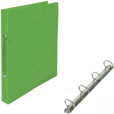 Groovy Clipboard with 4 Rings for Paper A4 Green 1pcs