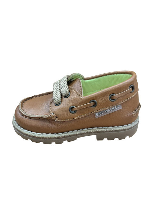 Babywalker Boys Leather Moccasins Brown