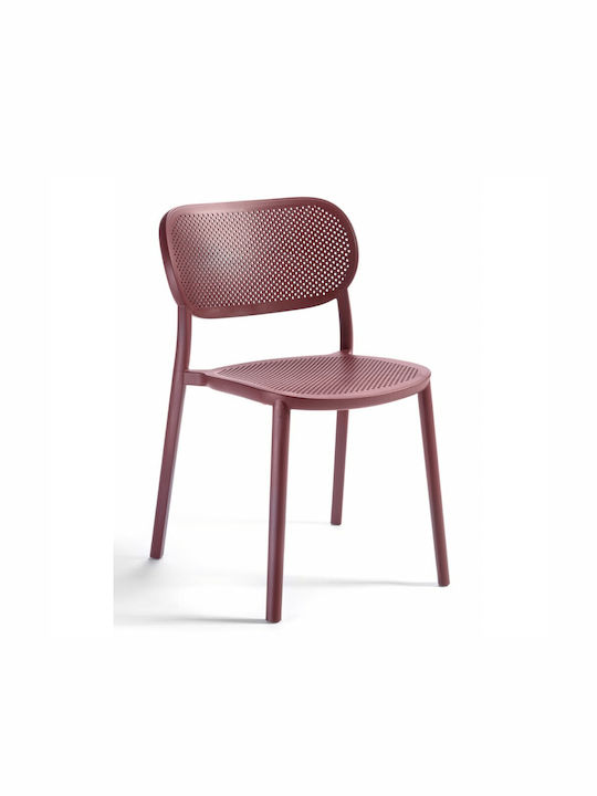 Outdoor-Stuhl Polypropylen Nuta Burgundisch 52x55x79εκ.