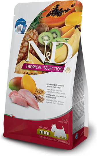 Farmina 1.5kg Trockenfutter mit wenig Getreide für erwachsene Hunde kleiner Rassen mit Huhn
