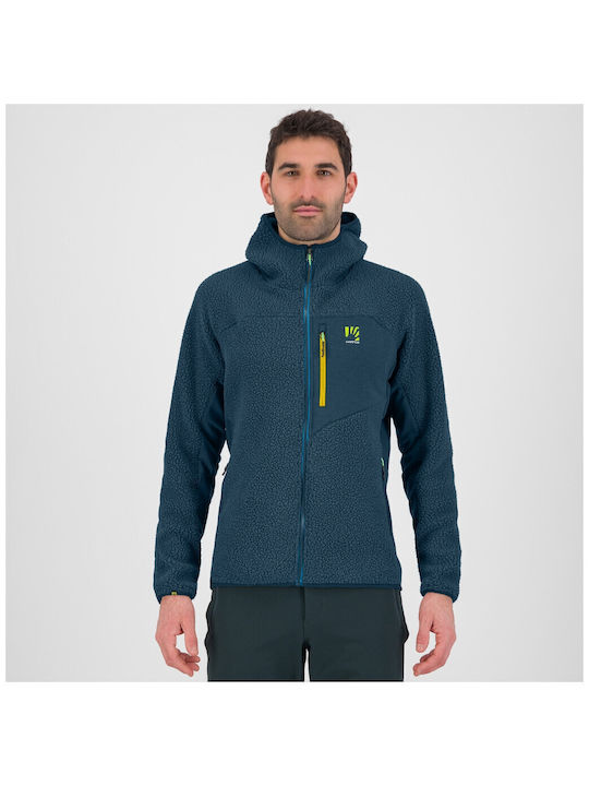 Karpos Outdoor Geacă fleece pentru bărbați cu fermoar și cu glugă Midnight