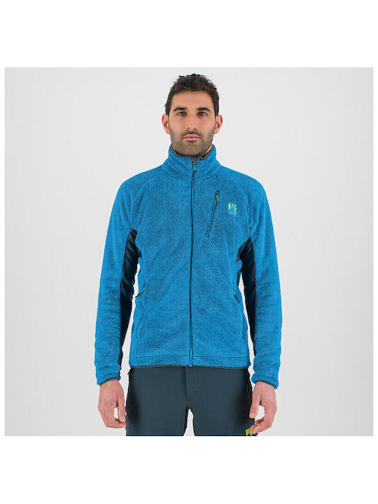 Karpos Outdoor Geacă fleece pentru bărbați cu fermoar Diva Blue