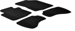 Auto Gs Set of Front and Rear Mats 4pcs from Rubber for Peugeot 107 Toyota Aygo Citroen C1 Black