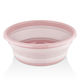 Qlux Folding Basin Round 37x37x5cm. Silicone Capacity 9lt Pink 12pcs