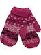 Fuchsie Gestrickt Handschuhe