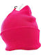 Beanie Unisex Beanie Gestrickt in Fuchsie Farbe