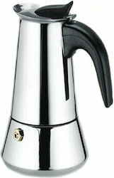 Stovetop Espresso Pot for 15 Cups Silver