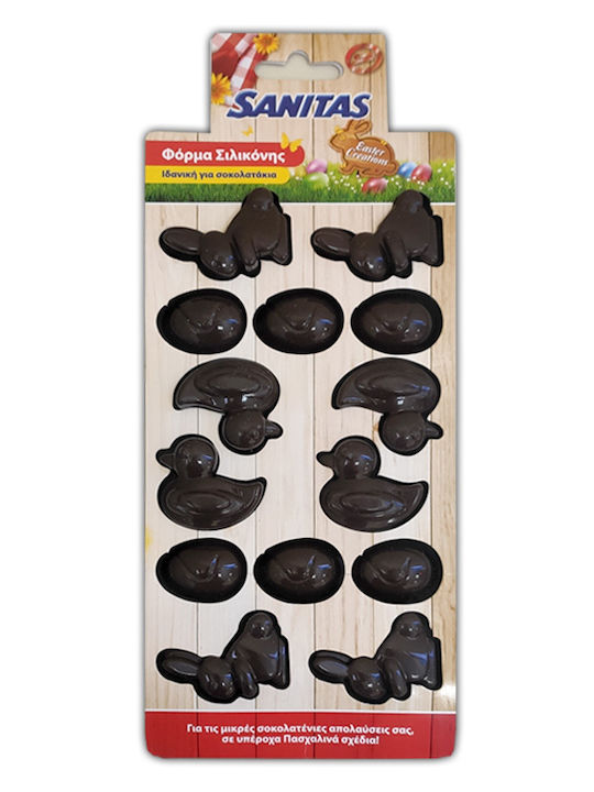 Sanitas Silicone Chocolates 14 Cups Baking Pan