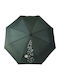 Figaro Αντιανεμική Αυτόματη Ομπρέλα Βροχής Σπαστή Πράσινη