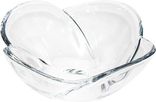 Crystalite Bohemia Φρουτιέρα Γυάλινη Διάφανη 25x25εκ.