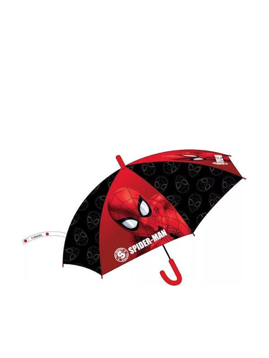 Spiderman Kinderregenschirm Gebogener Handgriff Rote 43,5cm Spiderman Kinderregenschirm Gebogener Handgriff Rote 43,5cm