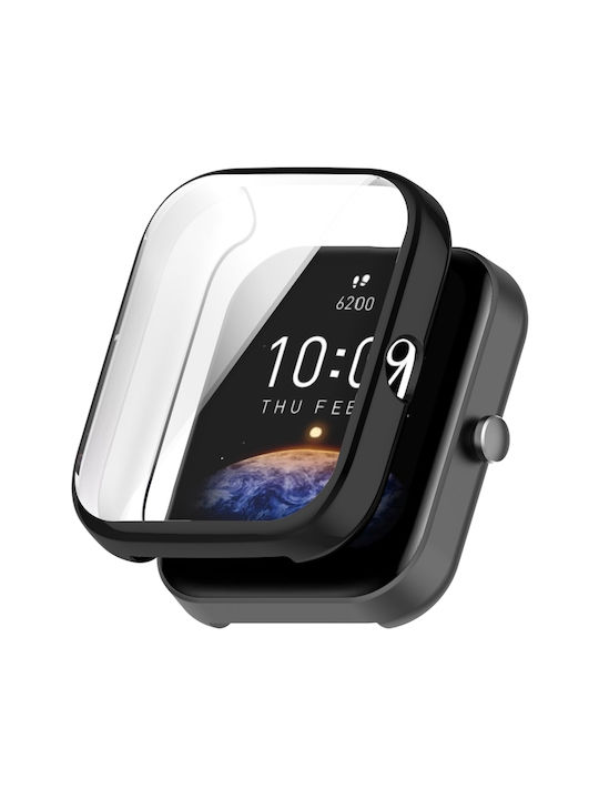 Full Coverage Θήκη Σιλικόνης σε Μαύρο χρώμα για το Amazfit Bip 3 / Bip 3 Pro
