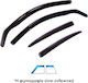 Heko Set of Windbreakers Front and Rear Car Dark Fime for Toyota Prius 4pcs