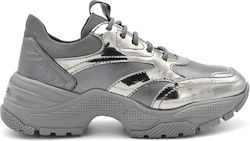 Stonefly Futura 8 S Laminated Chunky Sneakers Silver