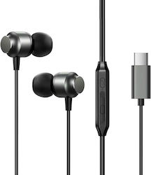 Joyroom JR-EC06 In-ear Handsfree με Βύσμα USB-C Γκρι
