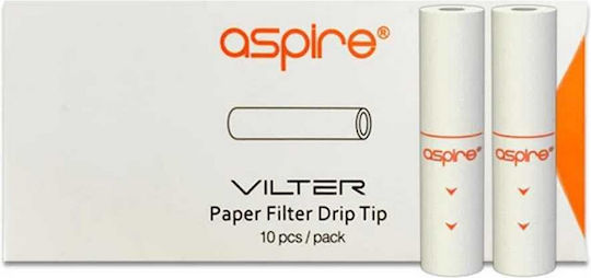 Aspire Vilter Ανταλλακτικά Φίλτρα 10τμχ σε Λευκό χρώμα
