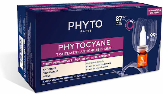 Phyto Phytocyane Haar-Ampullen Gegen Haarausfall Für Frauen 12x5ml