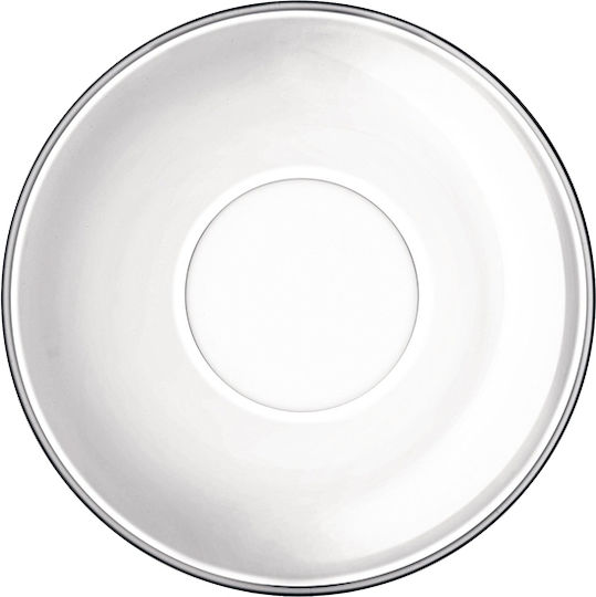 Bormioli Rocco Cup Saucer Glass White (6pcs)