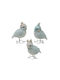 +Efo Christmas Plastic Figure Little bird Length 9cm 3pcs