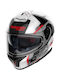 Nolan N80-8 Black/White/Red 74 Motorcycle Helmet Full Face ECE 22.06 1520gr with Pinlock and Sunvisor