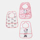 Alouette Minnie Mouse Waterproof Bib Fabric with Hoop & Loop Fastener & Pocket Multicolored for 6 m+ 3pcs