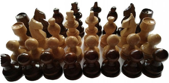 Magic Puzzle Box Wooden Chess Pawns Handmade Brown 2.4cm