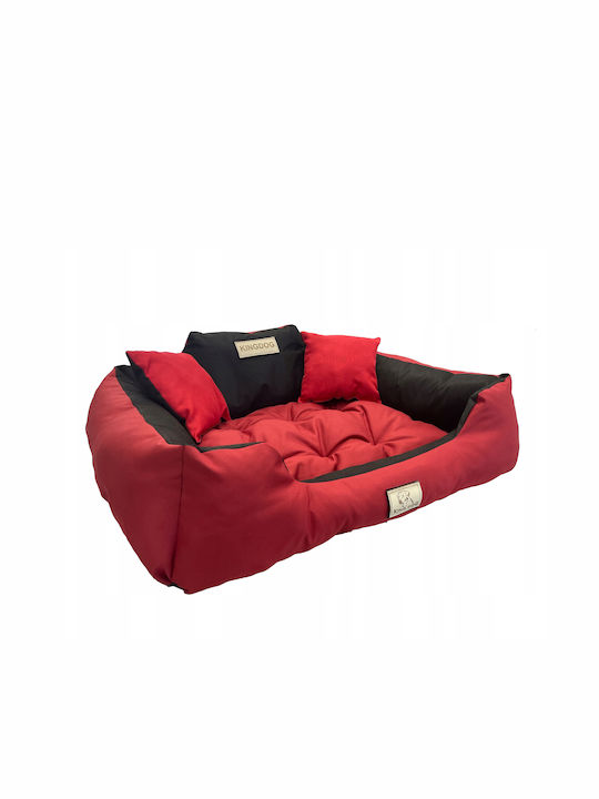 KingDog Sofa Dog Bed Red 115x95cm.