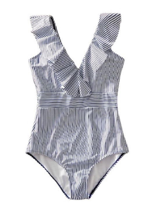 iEFiEL Kinder Badeanzug Einteilig White - Blue