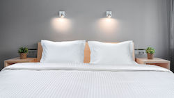 Beauty Home Hotelbettlaken Weiß Einzel 173x280cm Baumwolle und Polyester 1Stück
